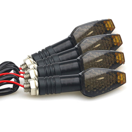 Clignotants LED universels pour motos, feux longs et courts, couleur ambre, accessoires, 4 pièces/set