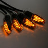 Clignotants LED universels pour motos, feux longs et courts, couleur ambre, accessoires, 4 pièces/set