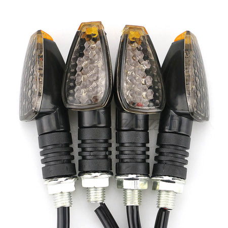 Clignotants LED universels pour motos, feux longs et courts, couleur ambre, accessoires, 4 pièces/set