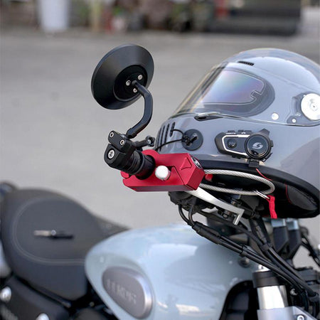 Antivol de casque pour moto avec cadenas type mousqueton et clé tête de  mort – K F M Shop