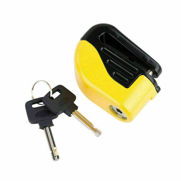 Photos de ce bloc disque couleur jaune avec les deux clés sur fond blanc