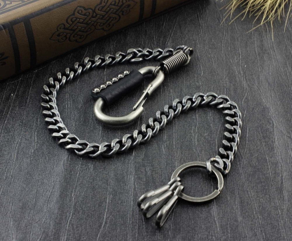 Chaîne Porte-clés Punk Portefeuille Chaîne Pour Homme - Métal épais Doré - Chaîne Longue à Maillons épais - Style Motard Punk - Neuf Avec étiquettes Mr Gold Chaîne Porte-clés Punk Portefeuille Chaîne Pour Homme - Métal épais Doré - Chaîne Longue à Maillons épais - Style Motard Punk - Neuf Avec étiquettes Mr Gold