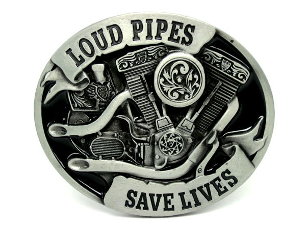 Boucle de ceinture "Loud Pipes Save Lives"