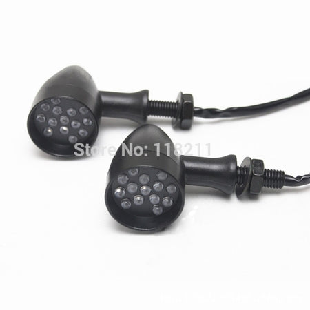 Clignotant Led long Bullet Chrome/Noir Modern'Racer