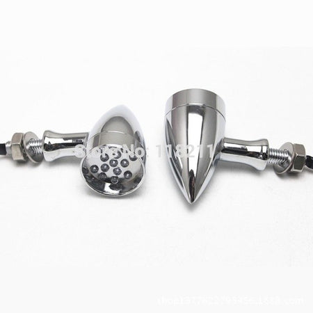 Clignotant Led long Bullet Chrome/Noir Modern'Racer
